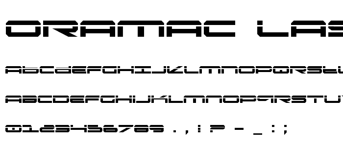 Oramac Laser font